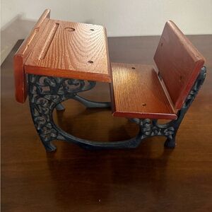 American Girl Doll School Desk with Red and Black Finish